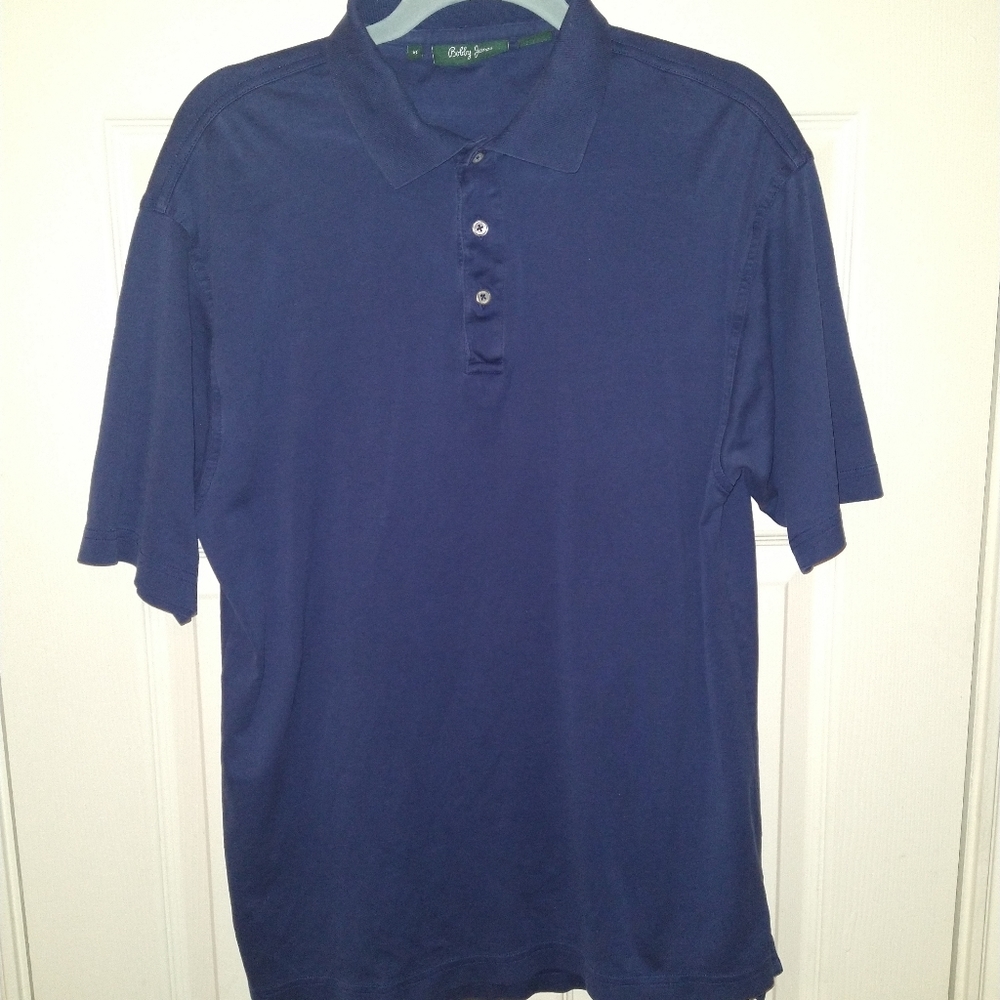Bobby Jones 100% Peruvian Pima Cotton Short Sleeve Golf Polo Shirt Men's Medium.